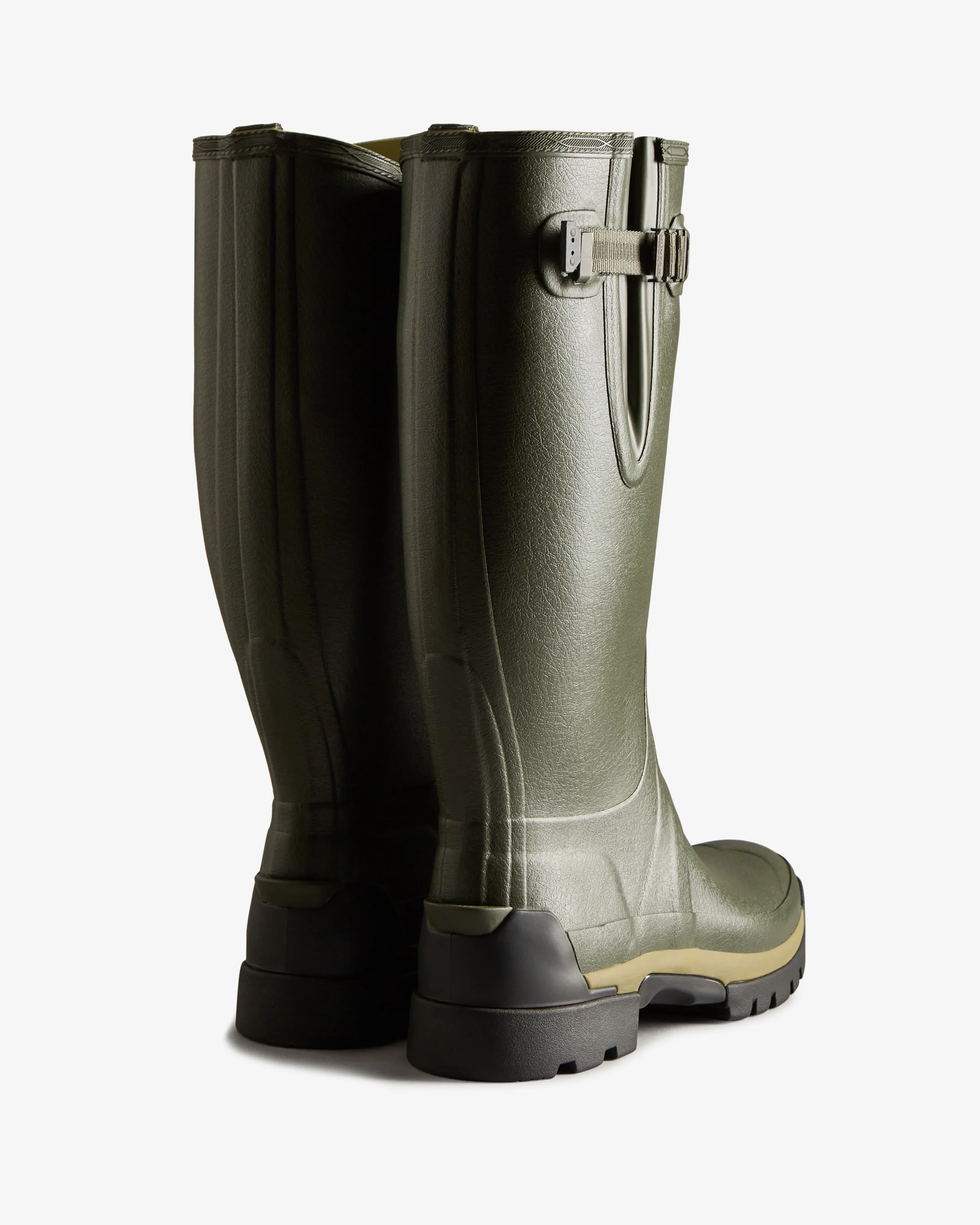 Men's Balmoral Tall Side Adjustable Commando Sole Boot Dark Olive - Image 3