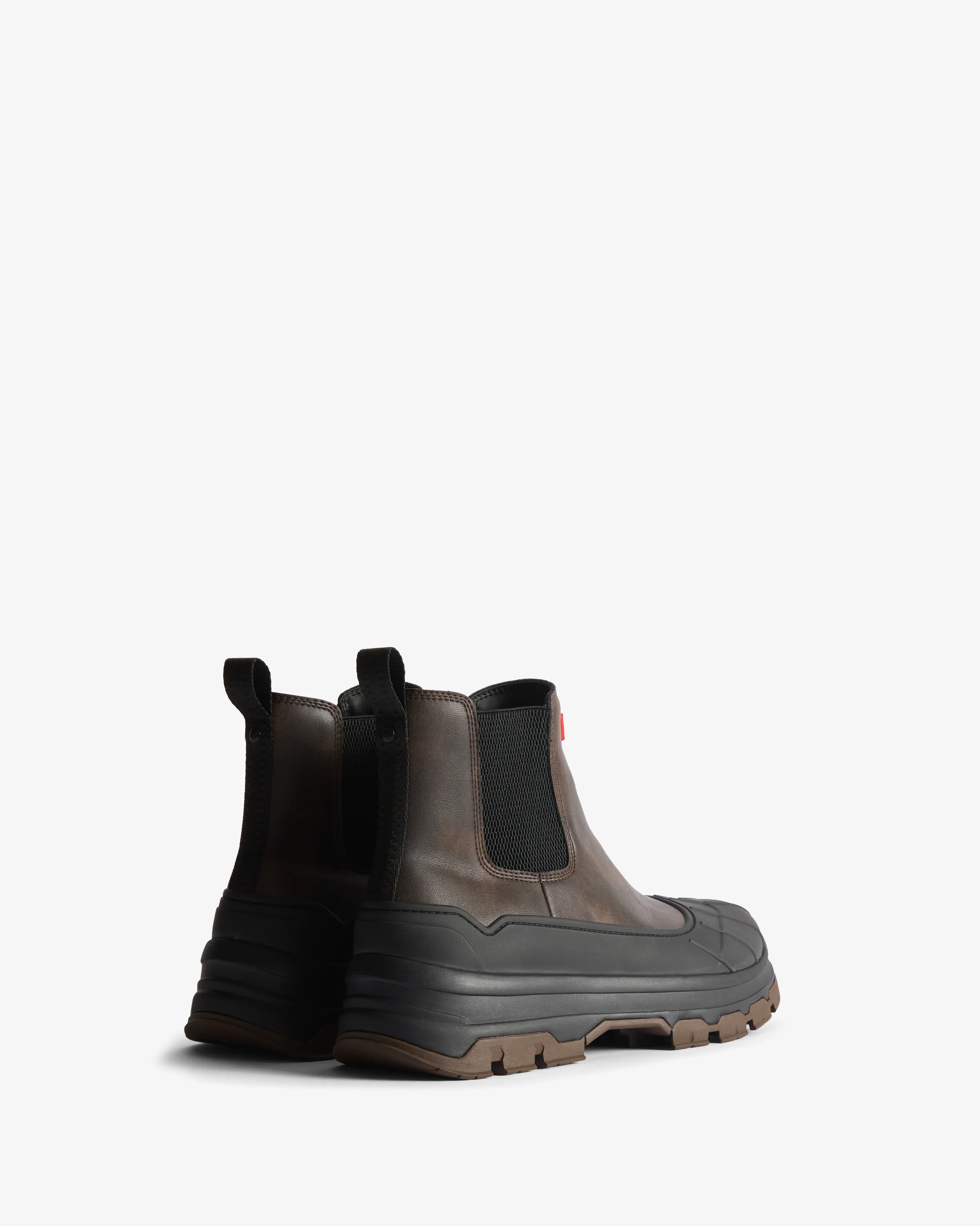 Men's Chelsea Duck Boot Black Chocolate Brown - Image 3