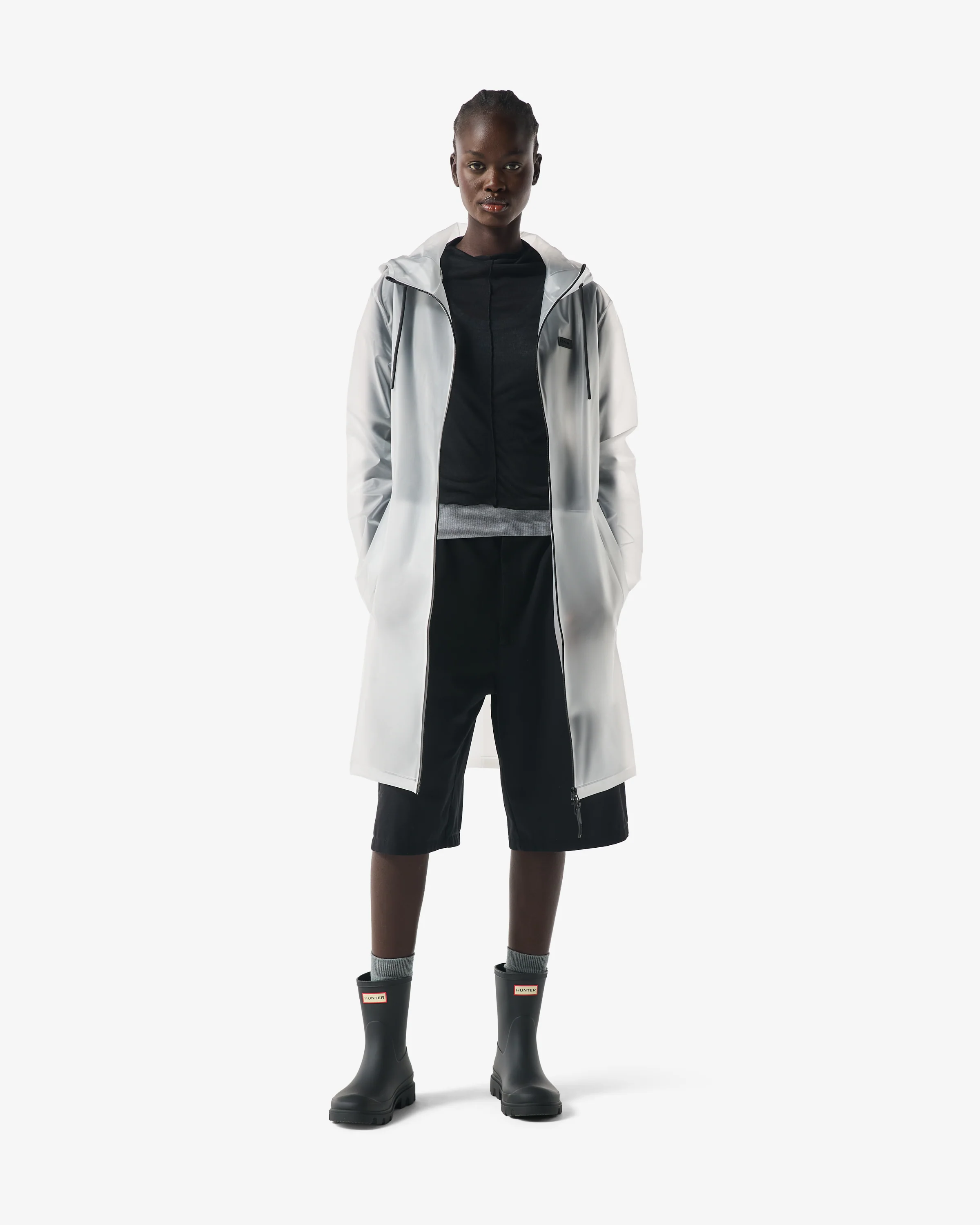 Unisex Andrea PU Raincoat Clear Matte - Image 3