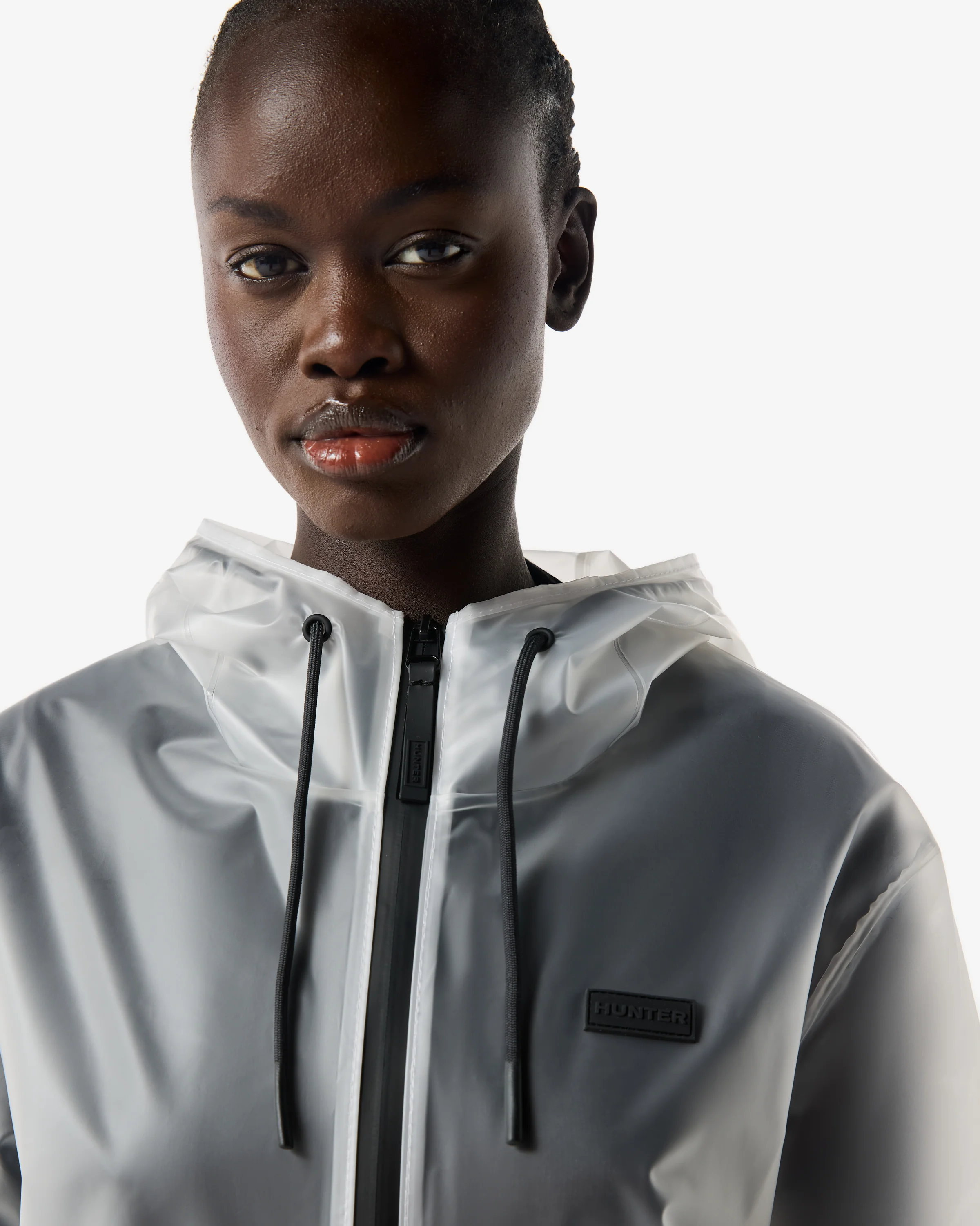 Unisex Andrea PU Raincoat Clear Matte - Image 4