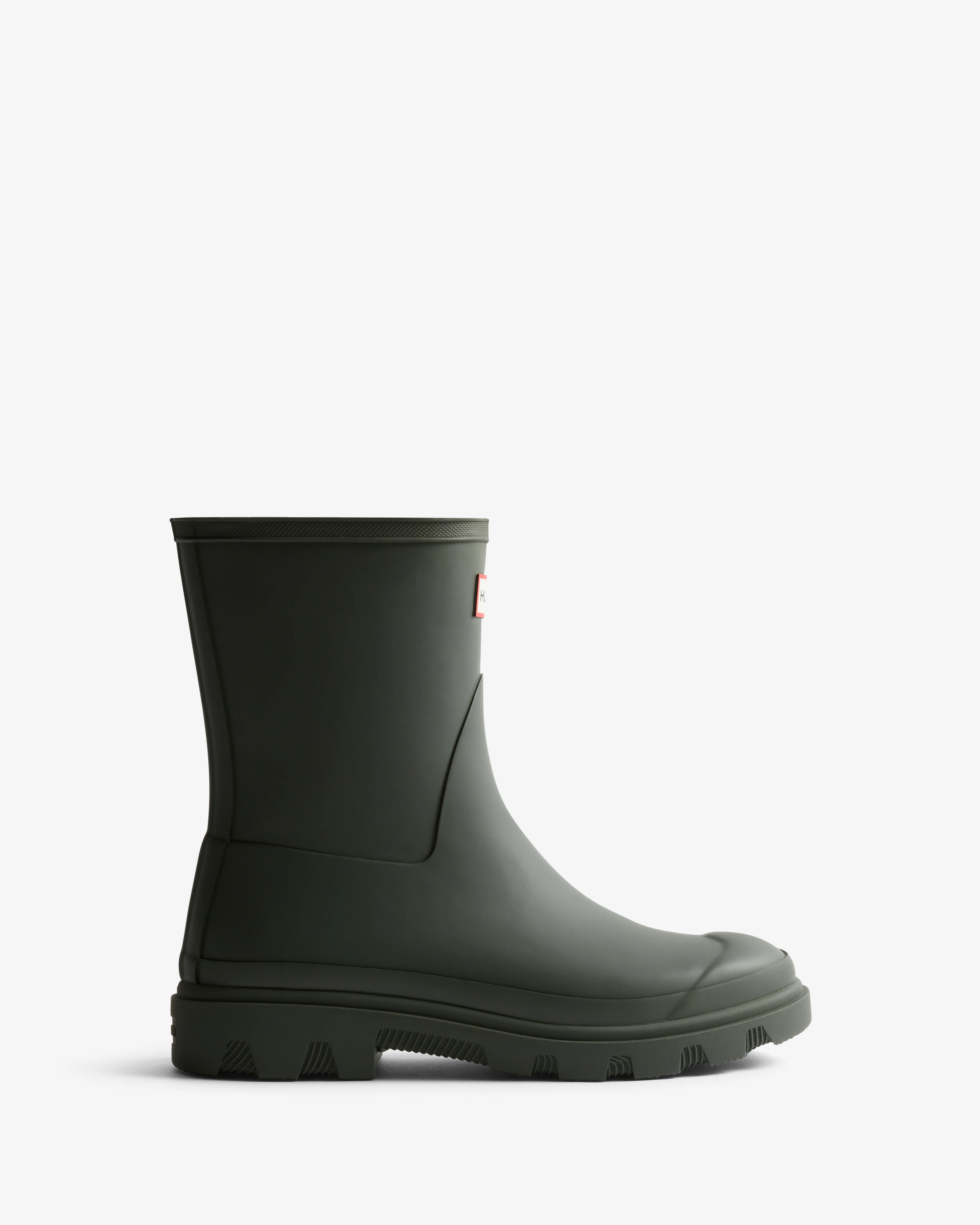 Unisex Downpour Short Boot Dark Olive - Image 3