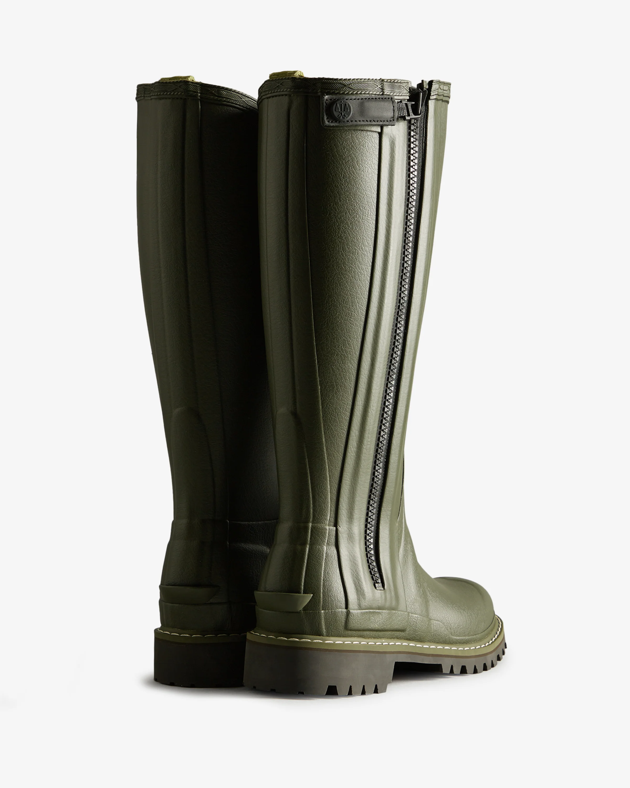 Women's Balmoral Tall Full Zip Commando Sole Boot Dark Olive - Image 3