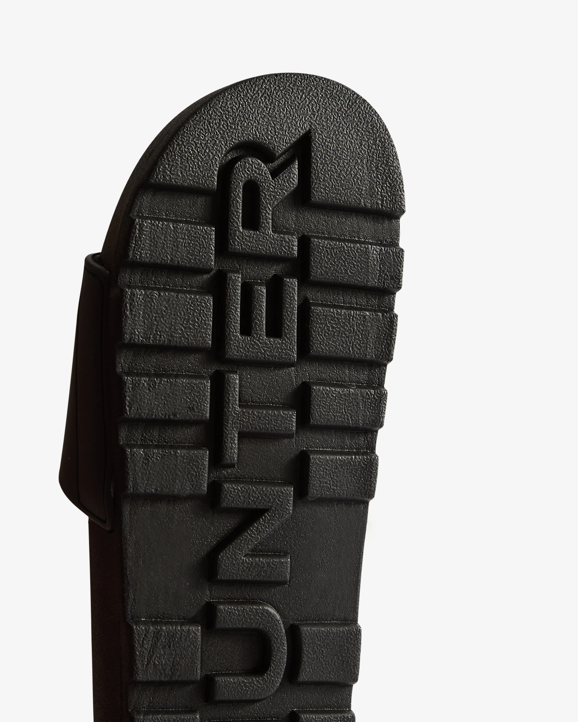 Womens Embossed Silicone Slider Black - Image 5