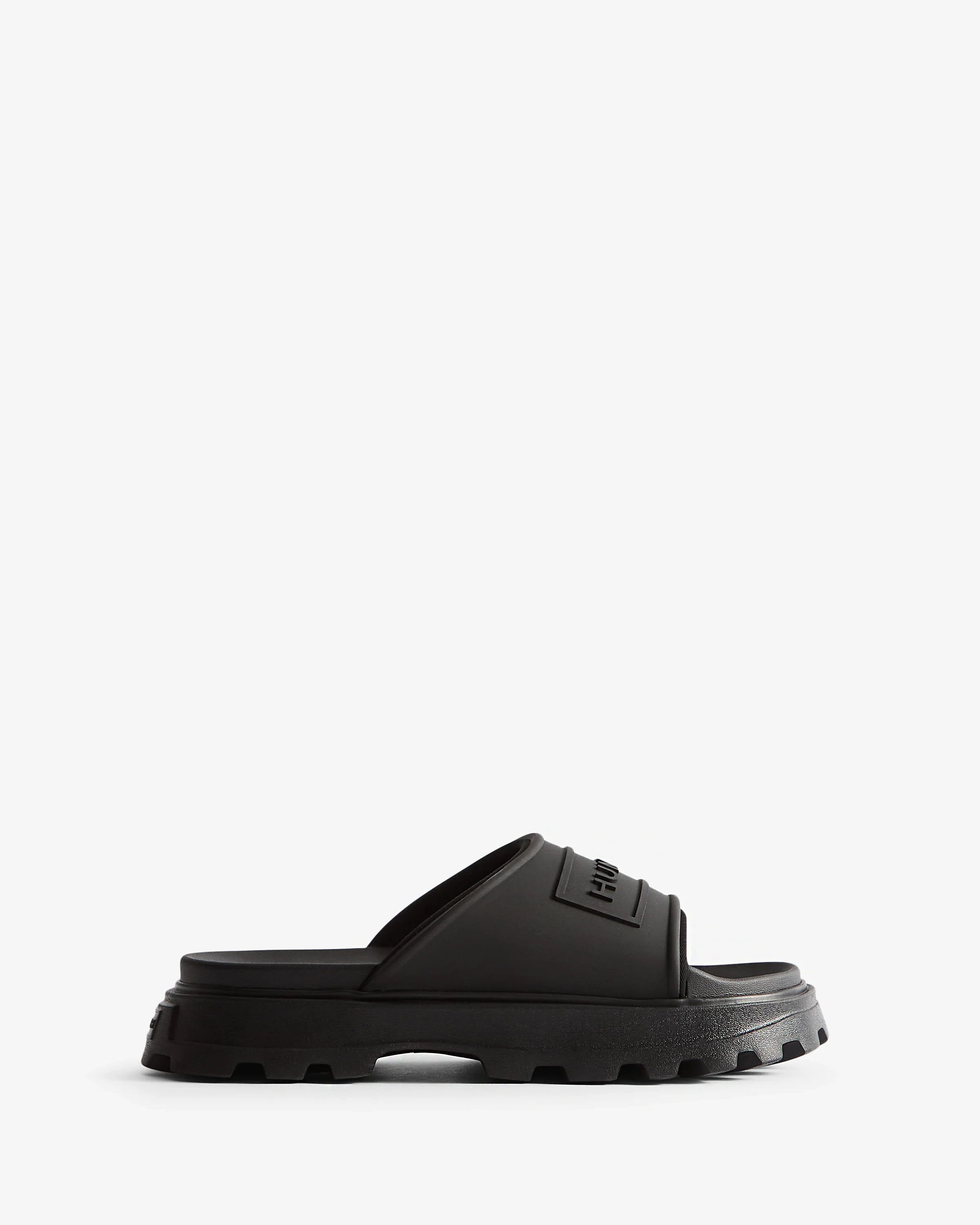 Womens Moulded Stacked Slider Black - Image 4