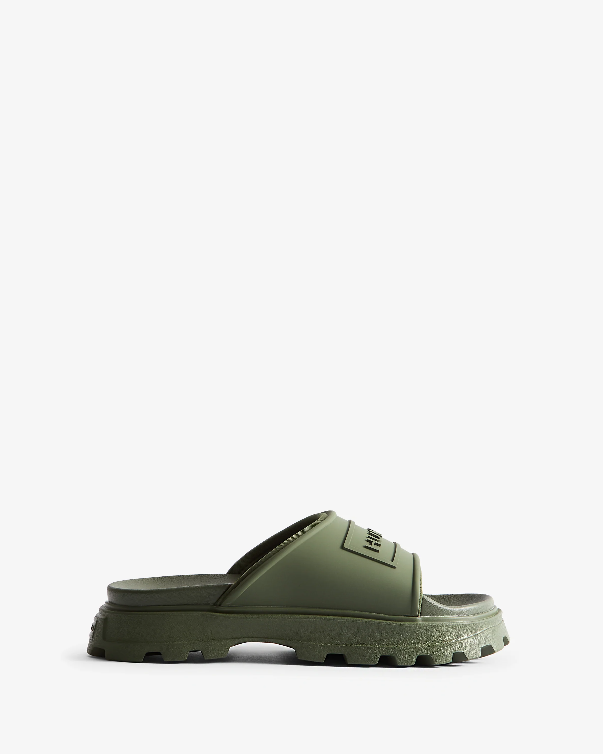 Womens Moulded Stacked Slider Lichen Green - Image 4